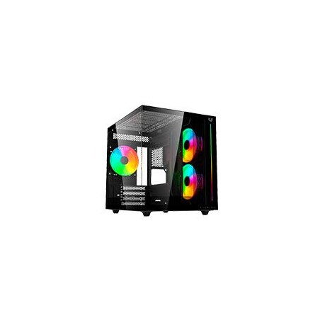 GABINETE GAMER BALAM RUSH TANK PRO EVO GM955 / MINI TORRE / MICRO ATX- MINI ITX / PANELES REMOVIBLES / ILUMINACION RGB / VENTI