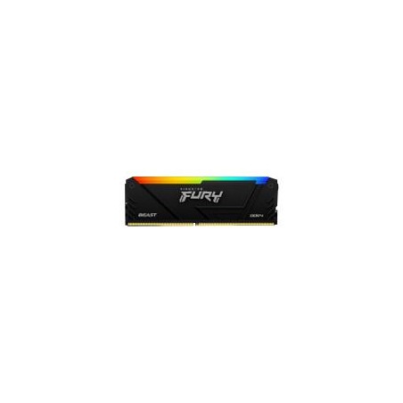 MEMORIA RAM KINGSTON FURY BEAST DDR4 BLACK 16GB 3200MHZ CL16 RGB (KF432C16BB2A/16)