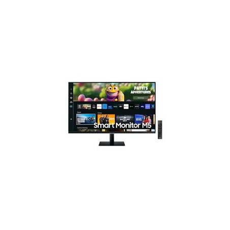 MONITOR LED SAMSUNG 27 PULGADAS, WIDESCREEN, FHD 1920X1080, SMART MONITOR M5, NEGRO, 2 HDMI, 2 USB, WIFI, BLUETOOTH, 4MS, 60HZ