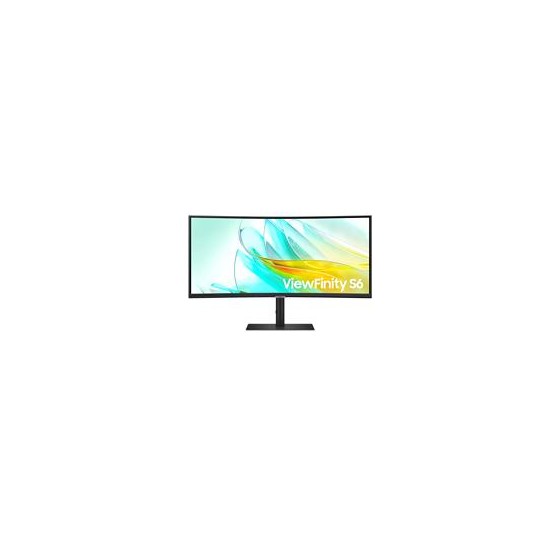 MONITOR LED SAMSUNG 34 PULGADAS,ULTRAWIDESCREEN, VIEWFINITY S6, WQHD 3440X1440, NEGRO, HDMI, USB-C, D. PORT, CURVO, 1000R , 5M