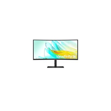 MONITOR LED SAMSUNG 34 PULGADAS,ULTRAWIDESCREEN, VIEWFINITY S6, WQHD 3440X1440, NEGRO, HDMI, USB-C, D. PORT, CURVO, 1000R , 5M