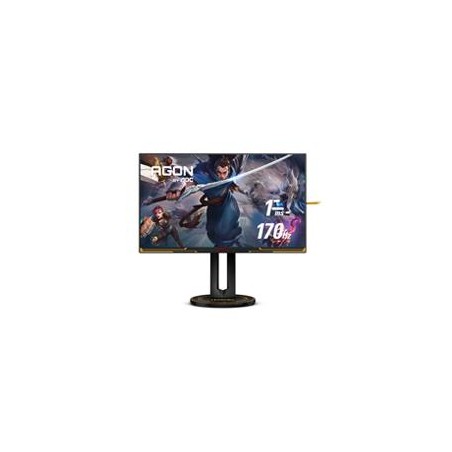 MONITOR GAMER AG275QXL AOC 27 / PANEL IPS / 144 - 170 HZ / T.D.R. 1 MS / AMD FREE SYNC / COLOR NEGRO Y DORADO / HDMI / VGA / D