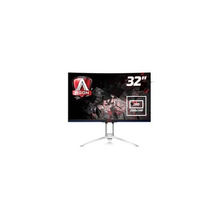 MONITOR GAMER AG323QCX2 CURVO AOC 32 PANEL VA / 144 HZ / T.D.R 1 MS / AMD FREE SYNC / COLOR NEGRO Y GRIS / HDMI / VGA / DISPLA