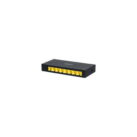 SWITCH/ DAHUA/ PFS3008-8GT/ GIGABIT DE 8 PUERTOS NO ADMINISTRABLE/ CAPA 2/ 10/100/1000 BASE-T/ CARCASA METALICA/ SWITCHING 16G