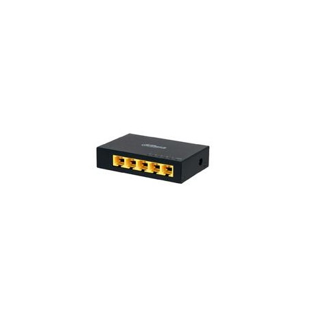 SWITCH/ DAHUA/ PFS3005-5GT- GIGABIT DE 5 PUERTOS NO ADMINISTRABLE/ CAPA 2/ 10/100/1000 BASE-T/ CARCASA METALICA/ SWITCHING 10G