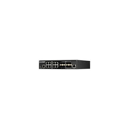 SWITCH QNAP QSW-M3216R-8S8T-US, 16 PUERTOS / 8 10GBESFP+ / 8 10GBE BASE-T(RJ45) / 1 PUERTO DE GESTION GBE RJ45 /ADMINISTRACION