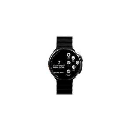 RELOJ INTELIGENTE SMARTWATCH CON PANTALLA REDONDA AMOLED DE 1.43 PULGADAS PERFECT CHOICE AMBER - NEGRO/SUSTITUYE A RELOJ-71/PC