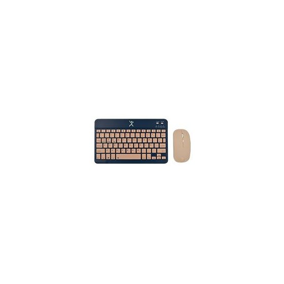 KIT TECLADO Y MOUSE INALAMBRICO BLUETOOTH RECARGABLE ERGONOMICO COMPACTO PERFECT CHOICE GENOVA - AZUL//SUSTITUYE A KB-1013/PC-