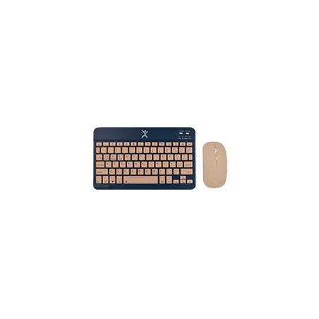 KIT TECLADO Y MOUSE INALAMBRICO BLUETOOTH RECARGABLE ERGONOMICO COMPACTO PERFECT CHOICE GENOVA - AZUL//SUSTITUYE A KB-1013/PC-