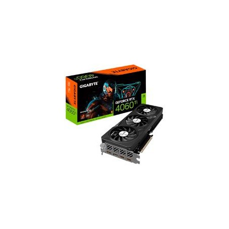 TARJETA DE VIDEO GIGABYTE NVIDIA RTX4060TI/PCIE X16 4.0/16GB/GDDR6/2XDP/2XHDMI 2.1/RGB/GAMA ALTA/GAMER