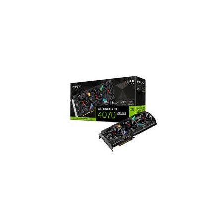 TARJETA DE VIDEO PNY GEOFORCE RTX 4070 SUPER VERTO TRIPLE FAN XLR8 ARGB OC / 12GB GDDR6 / DP 1.4A / HDMI 2.1 / PCIE 4.0 X16 / 