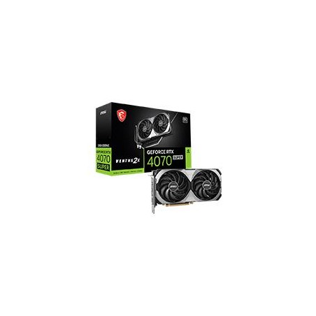 TARJETA DE VIDEO MSI NVIDIA GEFORCE RTX 4070 SUPER OC PCIE X16 4.0/12GB/GDDR6X/ESTANDAR/1HDMI/3XDP/GAMA ALTA/GAMER