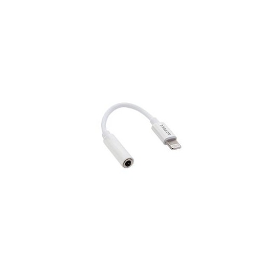  ADAPTADOR ACTECK SHIFT PLUS  AL405 / LIGHTNING A AUX 3.5 MM / 11 CM / BLANCO / AC-934848