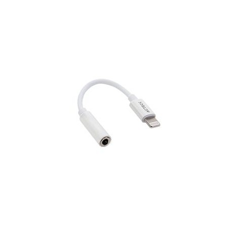  ADAPTADOR ACTECK SHIFT PLUS  AL405 / LIGHTNING A AUX 3.5 MM / 11 CM / BLANCO / AC-934848