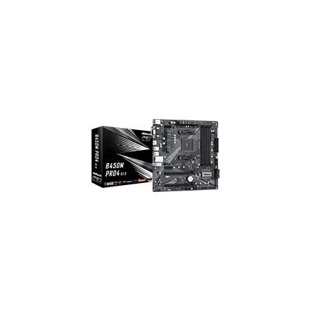 MB ASROCK B450M PRO 4 R2.0 AMD AM4/ DDR4 3200 / 1 PCIE 3.0 X16 / 1 PCIE 2.0 X16 / 1 PCIE 2.0 X1 /HDMI/DVI-D/D-SUB/ 4 SATA3/1 U