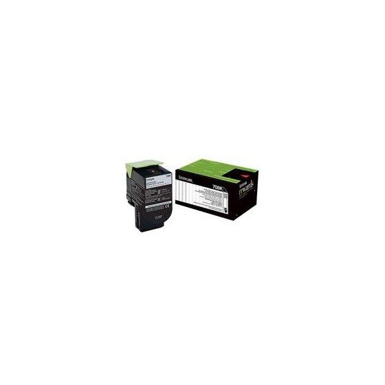 TONER LASER LEXMARK 70C80K0 NEGRO, RENDIMIENTO ESTANDAR HASTA 1000 PAGINAS, PARA CS310DN, CS510DE