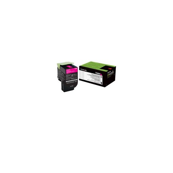 TONER LEXMARK 70C80M0 MAGENTA, RENDIMIENTO ESTANDAR 1000 PAGINAS, PARA CS310DN. CS510DE