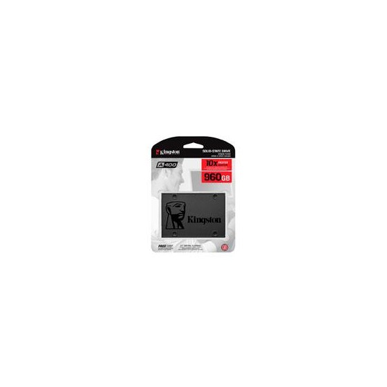 UNIDAD DE ESTADO SOLIDO KINGSTON INTERNO A400 960GB 2.5 SATA3 7MM LECT.500/ESCRIT.450MB/S PC/LAPTOP SA400S37/960G