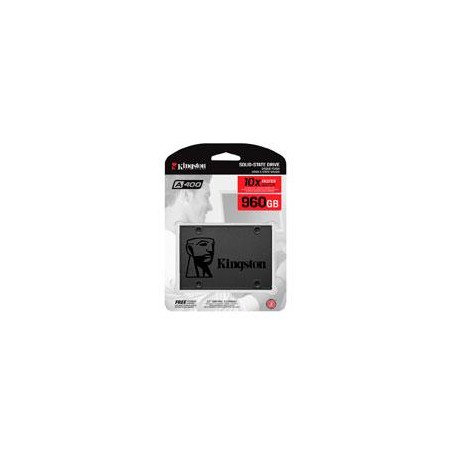 UNIDAD DE ESTADO SOLIDO KINGSTON INTERNO A400 960GB 2.5 SATA3 7MM LECT.500/ESCRIT.450MB/S PC/LAPTOP SA400S37/960G
