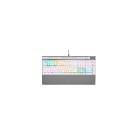 TECLADO CORSAIR K70 RGB PRO/ YPTICO-MECYNICO/ LED RGB RETROILUMINADO /CORSAIR OPX/BLANCO/ TECLAS PBT BLANCAS/ INGLES (CH-9