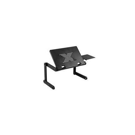 BASE ELEVADORA ACTECK VAULT COUCH BC410 / PARA LAPTOP  / 18 PUL / MAX 10 KG / ANTIDERRAPANTE / ALTURA AJUSTABLE / ALUMINIO / N