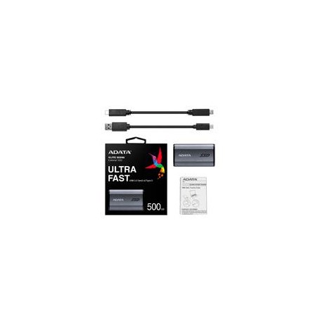 UNIDAD DE ESTADO SOLIDO SSD EXTERNO 500GB ADATA SE880 PORTATIL USB 3.2 USB TIPO C GRIS TITANIO WINDOWS MAC LINIX ANDROID PS4/5