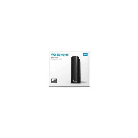 DISCO DURO EXTERNO WD ELEMENTS 12TB 3.5 ESCRITORIO USB3.0 NEGRO WINDOWS WDBWLG0120HBK-NESN