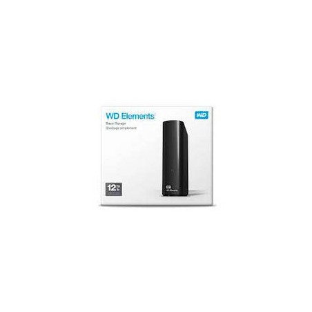 DISCO DURO EXTERNO WD ELEMENTS 12TB 3.5 ESCRITORIO USB3.0 NEGRO WINDOWS WDBWLG0120HBK-NESN