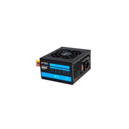 FUENTE DE PODER ACTECK BLAZAR FS500 SFX SLIM / MICRO ATX 500 W/ 204 PINES 2 SATA 2 MOLEX /VENTILADOR 80MM /PARA GABINETE SLIM/