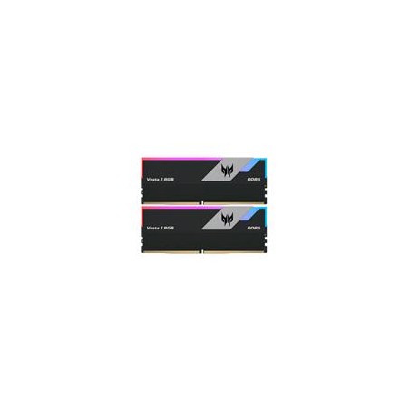 MEMORIA ACER PREDATOR VESTA II U-DIMM DDR5 32GB (2X16GB) 6000 MT/S, CL32 GAMING RGB COLOR NEGRO (BL.9BWWR.378)