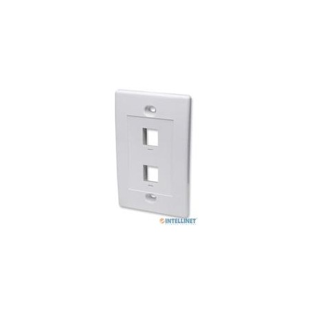 TAPA FACEPLATE,INTELLINET,163293, 2 PERFORACION BLANCO