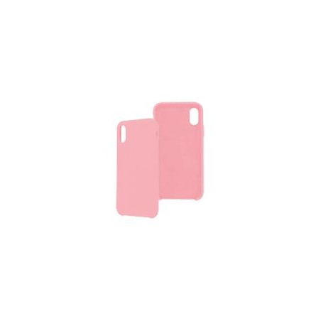 FUNDA GHIA DE SILICON COLOR ROSA CON MICA PARA IPHONE XS MAX