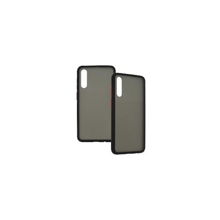 FUNDA GHIA HUMO SEMITRANSPARENTE/ BORDE NEGRO CON MICA PARA SAMSUNG A30S