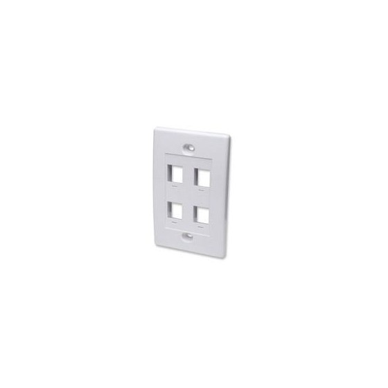 TAPA FACEPLATE, INTELLINET,163316, 4 PERFORACION BLANCO