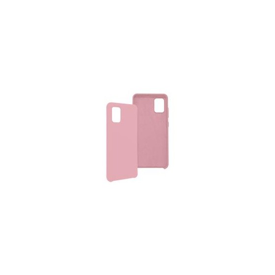 FUNDA GHIA DE SILICON COLOR  ROSA CON MICA PARA SAMSUNG A51S