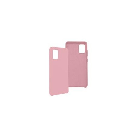 FUNDA GHIA DE SILICON COLOR  ROSA CON MICA PARA SAMSUNG A51S