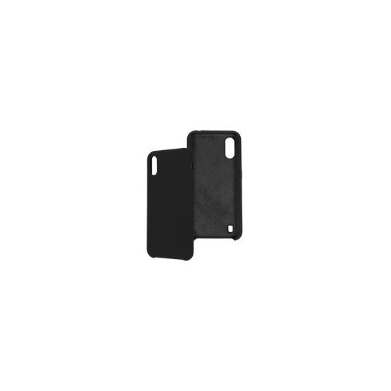 FUNDA GHIA DE SILICON COLOR NEGRO CON MICA PARA SAMSUNG A01