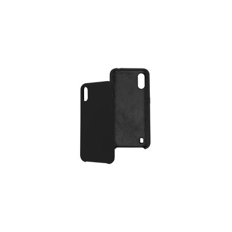 FUNDA GHIA DE SILICON COLOR NEGRO CON MICA PARA SAMSUNG A01