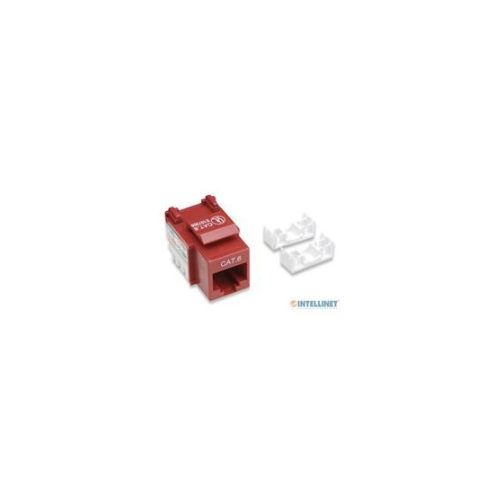 JACK,INTELLINET,210614, CAT 6  DE IMPACTO (KEYSTONE) ROJO