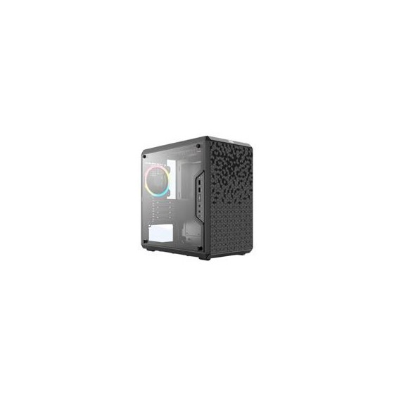 GABINETE COOLER MASTER MASTERBOX Q300L RAINBOW CON VENTANA RGB, MICRO-ATX, MICRO-ATX/MINI-ITX, USB 3.0, SIN FUENTE, NEGRO 