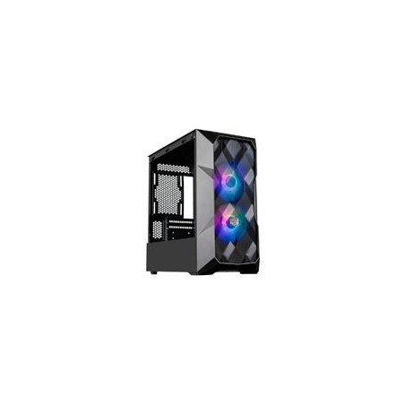 GABINETE COOLER MASTER MASTERBOX TD300 MESH CON VENTANA ARGB, MINI TOWER, MINI-ITX/MICRO-ATX, USB 3.0, SIN FUENTE, 2 VENTILADO