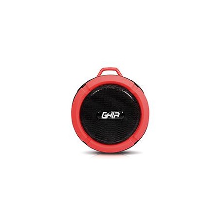 BOCINA BLUETOOTH STORM WATERPROOF GHIA ROJA 3W RMS RADIO FM MICRO SD CARD