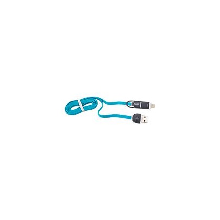 CABLE 2 EN 1 MICRO USB/TIPO LIGHTNING GHIA 1.0 MTS USB 2.1 CARGA Y TRANSFERENCIA DE DATOS CON PROTECTOR PARA ENTRADA Y SALIDA 