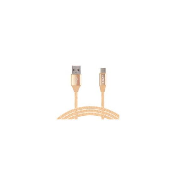 CABLE TIPO C GHIA 1.0 MTS USB 2.1 CARGADOR Y TRANSFERENCIA DE DATOS DORADO