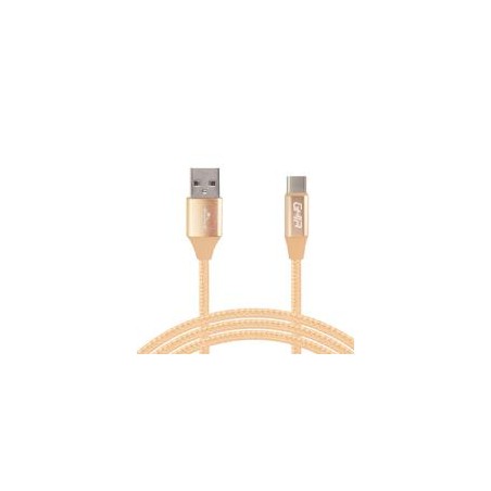 CABLE TIPO C GHIA 1.0 MTS USB 2.1 CARGADOR Y TRANSFERENCIA DE DATOS DORADO