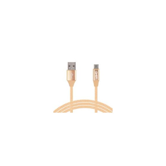 CABLE MICRO USB GHIA 1.0 MTS USB 2.1 CARGADOR Y TRANSFERENCIA DE DATOS DORADO