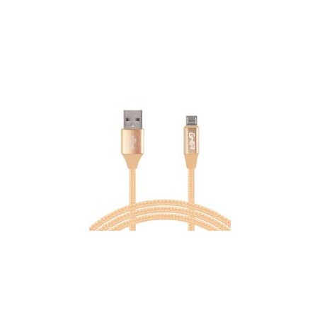 CABLE MICRO USB GHIA 1.0 MTS USB 2.1 CARGADOR Y TRANSFERENCIA DE DATOS DORADO