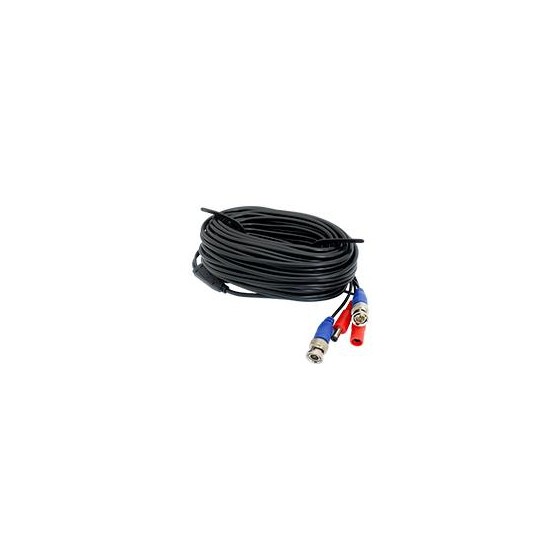 CABLE DE VIDEO Y ENERGIA DE 18 MTS GHIA // CABLE SIAMES //BNC MACHO/ 1 CONECTOR MACHO Y 1 CONECTOR HEMBRA DE ENERGIA