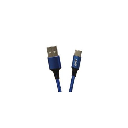 CABLE USB TIPO C GHIA NYLON COLOR AZUL DE 1M