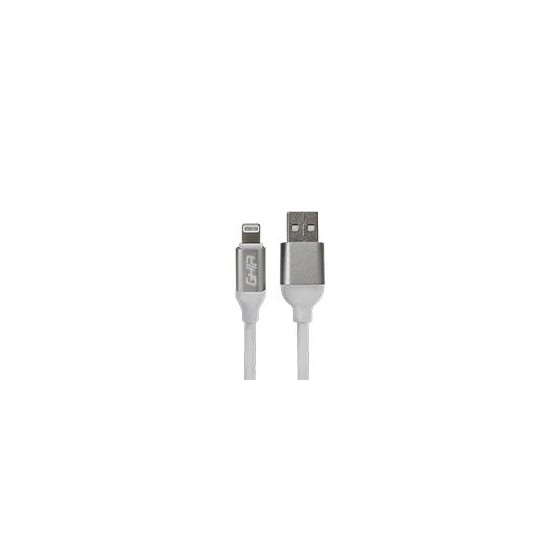 CABLE USB TIPO LIGHTNING GHIA 1M COLOR BLANCO